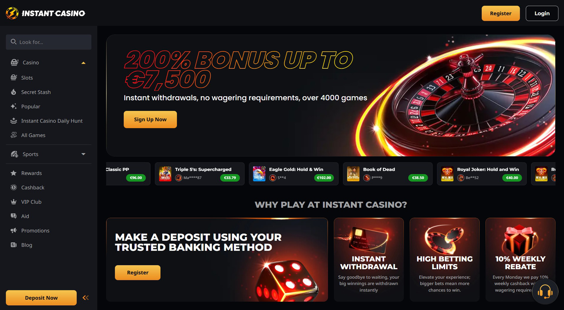 7. Instant Casino